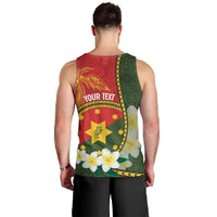 Personalised PNG Isten Hailans Provins Men Tank Top Papua New Guinea Plumeria Melanesian Pattern LT14 - Polynesian Pride