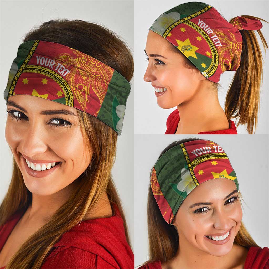 Personalised PNG Isten Hailans Provins Neck Gaiter Papua New Guinea Plumeria Melanesian Pattern LT14 - Polynesian Pride