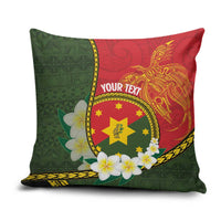 Personalised PNG Isten Hailans Provins Pillow Cover Papua New Guinea Plumeria Melanesian Pattern LT14 Green - Polynesian Pride