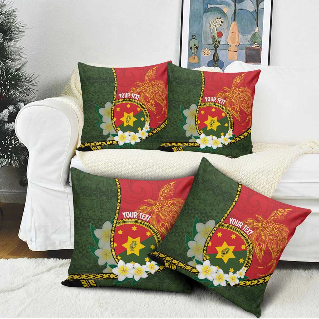 Personalised PNG Isten Hailans Provins Pillow Cover Papua New Guinea Plumeria Melanesian Pattern LT14 - Polynesian Pride