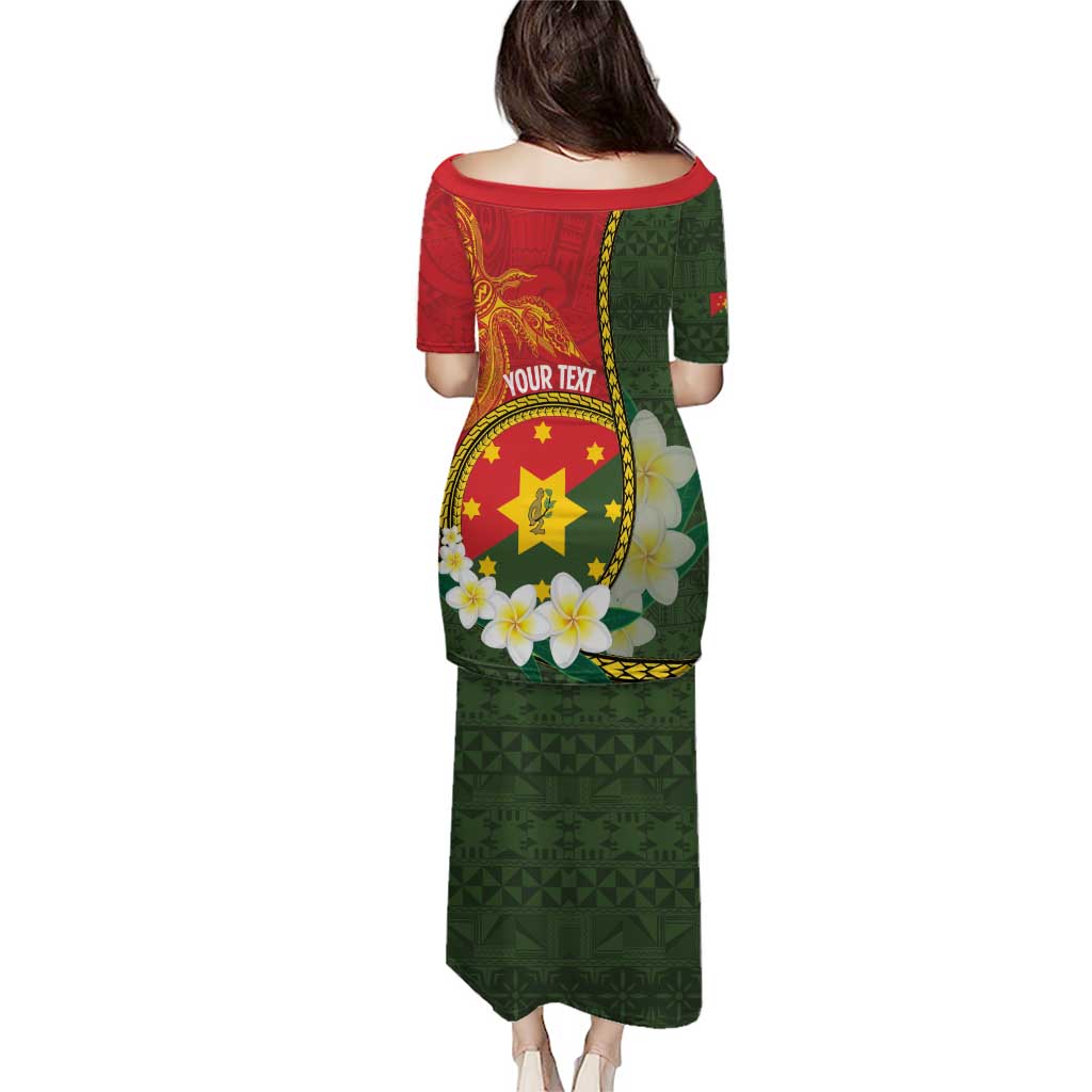 Personalised PNG Isten Hailans Provins Puletasi Papua New Guinea Plumeria Melanesian Pattern LT14 - Polynesian Pride
