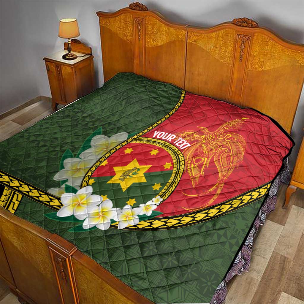 Personalised PNG Isten Hailans Provins Quilt Papua New Guinea Plumeria Melanesian Pattern LT14 - Polynesian Pride