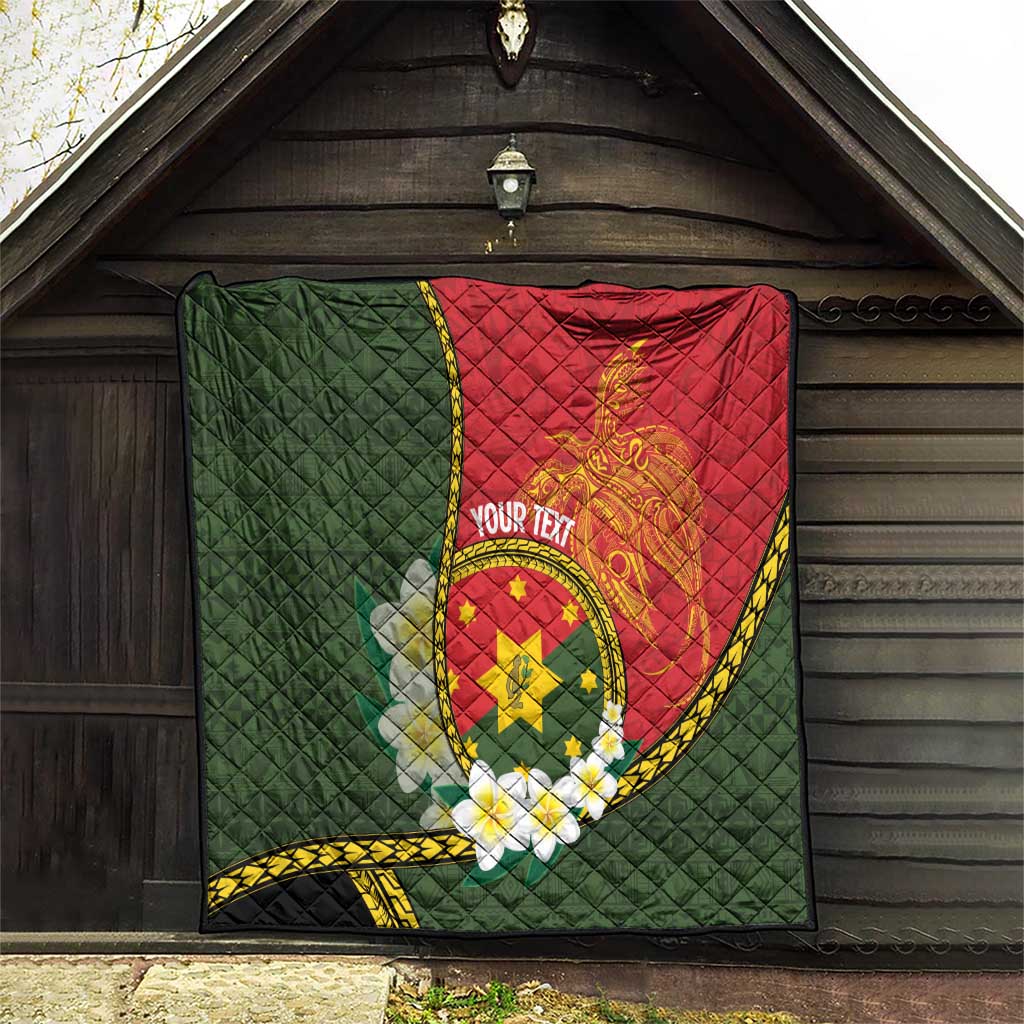 Personalised PNG Isten Hailans Provins Quilt Papua New Guinea Plumeria Melanesian Pattern LT14 - Polynesian Pride