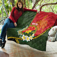 Personalised PNG Isten Hailans Provins Quilt Papua New Guinea Plumeria Melanesian Pattern LT14 - Polynesian Pride