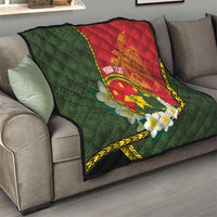 Personalised PNG Isten Hailans Provins Quilt Papua New Guinea Plumeria Melanesian Pattern LT14 - Polynesian Pride