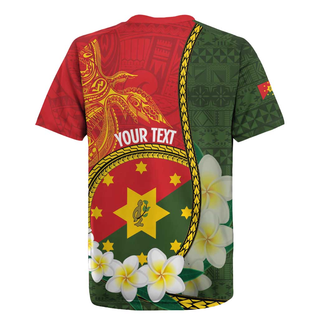 Personalised PNG Isten Hailans Provins Rugby Jersey Papua New Guinea Plumeria Melanesian Pattern LT14 - Polynesian Pride