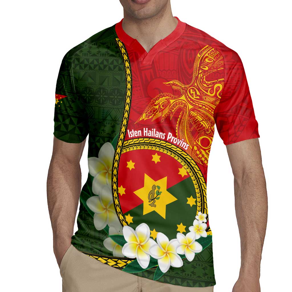 Personalised PNG Isten Hailans Provins Rugby Jersey Papua New Guinea Plumeria Melanesian Pattern LT14 - Polynesian Pride