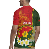 Personalised PNG Isten Hailans Provins Rugby Jersey Papua New Guinea Plumeria Melanesian Pattern LT14 - Polynesian Pride