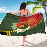 Personalised PNG Isten Hailans Provins Sarong Papua New Guinea Plumeria Melanesian Pattern LT14 - Polynesian Pride