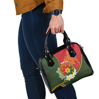 Personalised PNG Isten Hailans Provins Shoulder Handbag Papua New Guinea Plumeria Melanesian Pattern LT14 - Polynesian Pride