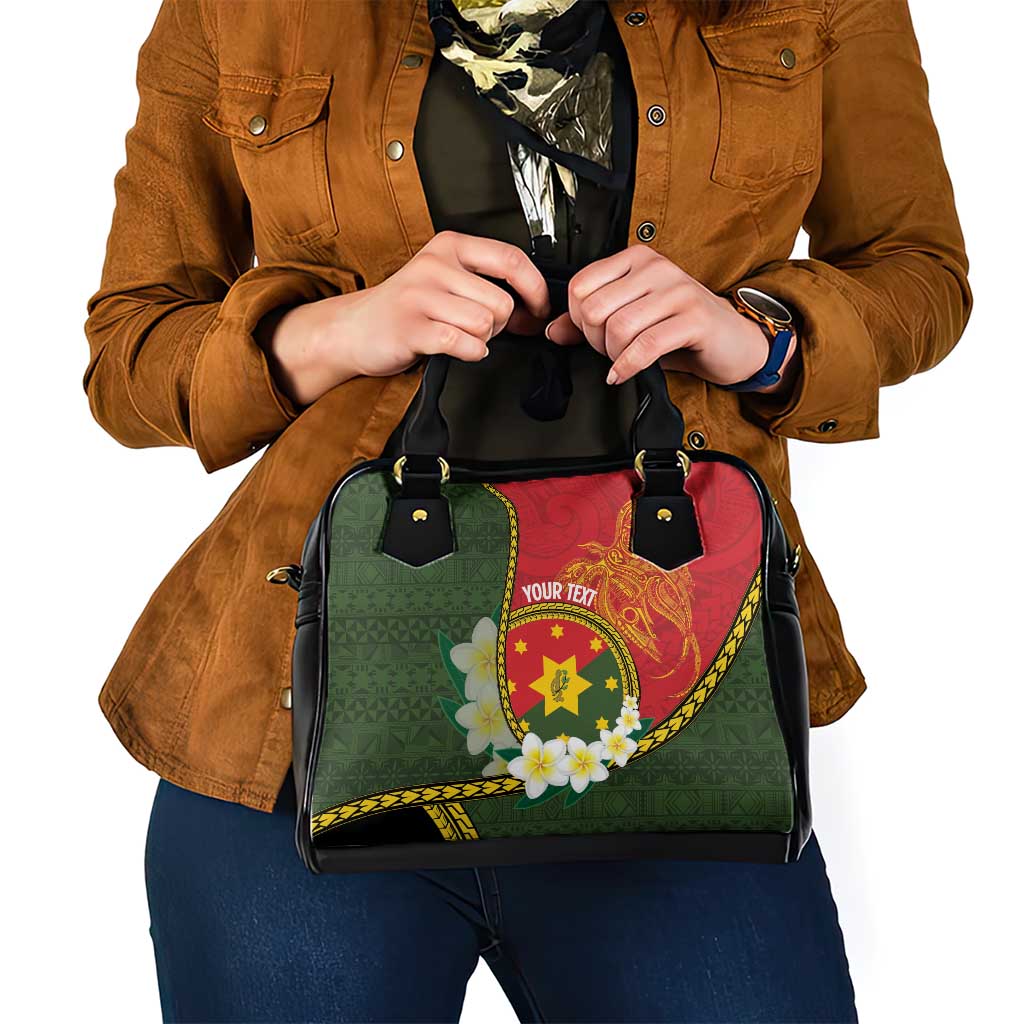 Personalised PNG Isten Hailans Provins Shoulder Handbag Papua New Guinea Plumeria Melanesian Pattern LT14 - Polynesian Pride