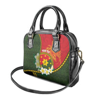 Personalised PNG Isten Hailans Provins Shoulder Handbag Papua New Guinea Plumeria Melanesian Pattern LT14 - Polynesian Pride
