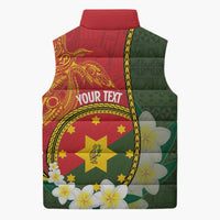 Personalised PNG Isten Hailans Provins Sleeveless Puffer Jacket Papua New Guinea Plumeria Melanesian Pattern LT14 - Polynesian Pride