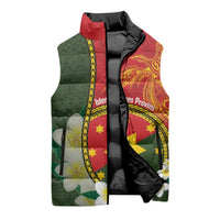 Personalised PNG Isten Hailans Provins Sleeveless Puffer Jacket Papua New Guinea Plumeria Melanesian Pattern LT14 - Polynesian Pride