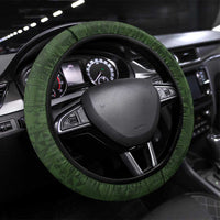 PNG Isten Hailans Provins Steering Wheel Cover Papua New Guinea Plumeria Melanesian Pattern LT14 Universal Fit Green - Polynesian Pride