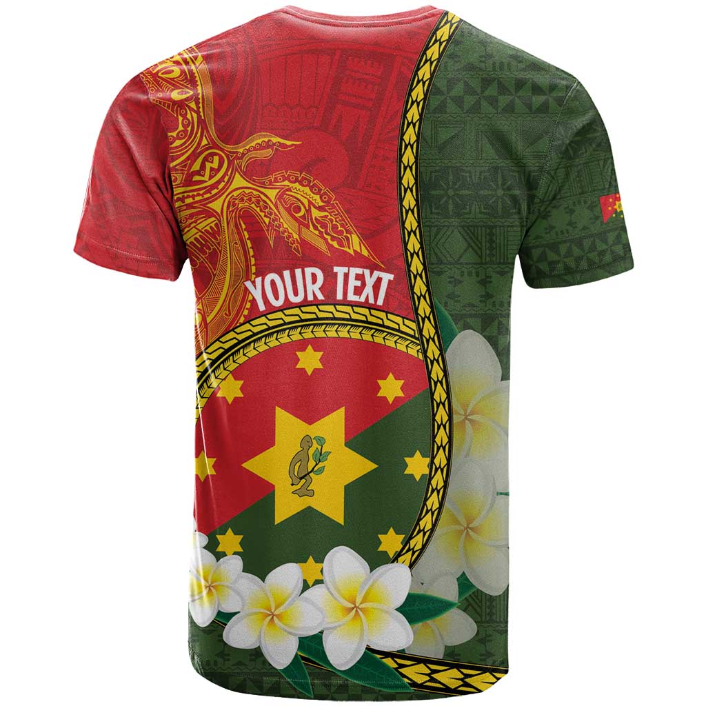 Personalised PNG Isten Hailans Provins T Shirt Papua New Guinea Plumeria Melanesian Pattern LT14 - Polynesian Pride