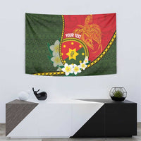 Personalised PNG Isten Hailans Provins Tapestry Papua New Guinea Plumeria Melanesian Pattern LT14 - Polynesian Pride