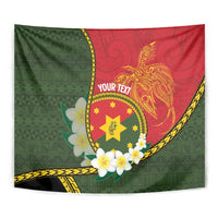 Personalised PNG Isten Hailans Provins Tapestry Papua New Guinea Plumeria Melanesian Pattern LT14 - Polynesian Pride