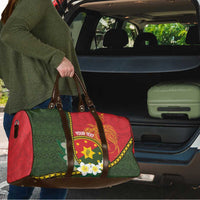 Personalised PNG Isten Hailans Provins Travel Bag Papua New Guinea Plumeria Melanesian Pattern LT14 - Polynesian Pride