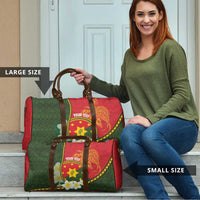 Personalised PNG Isten Hailans Provins Travel Bag Papua New Guinea Plumeria Melanesian Pattern LT14 - Polynesian Pride