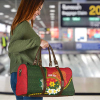 Personalised PNG Isten Hailans Provins Travel Bag Papua New Guinea Plumeria Melanesian Pattern LT14 - Polynesian Pride