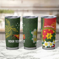 Personalised PNG Isten Hailans Provins Tumbler Cup Papua New Guinea Plumeria Melanesian Pattern LT14 - Polynesian Pride