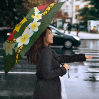 Personalised PNG Isten Hailans Provins Umbrella Papua New Guinea Plumeria Melanesian Pattern LT14 - Polynesian Pride
