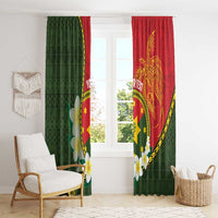 Personalised PNG Isten Hailans Provins Window Curtain Papua New Guinea Plumeria Melanesian Pattern LT14 - Polynesian Pride