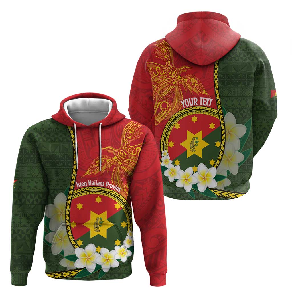 Personalised PNG Isten Hailans Provins Zip Hoodie Papua New Guinea Plumeria Melanesian Pattern LT14 - Polynesian Pride