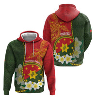 Personalised PNG Isten Hailans Provins Zip Hoodie Papua New Guinea Plumeria Melanesian Pattern LT14 - Polynesian Pride