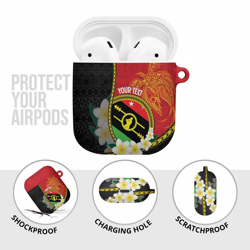 Personalised PNG Sauten Hailans AirPods Case Papua New Guinea Plumeria Melanesian Pattern LT14 - Polynesian Pride