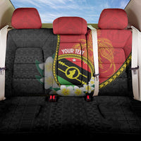 Personalised PNG Sauten Hailans Back Car Seat Cover Papua New Guinea Plumeria Melanesian Pattern LT14 One Size Red - Polynesian Pride
