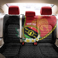 Personalised PNG Sauten Hailans Back Car Seat Cover Papua New Guinea Plumeria Melanesian Pattern LT14 - Polynesian Pride
