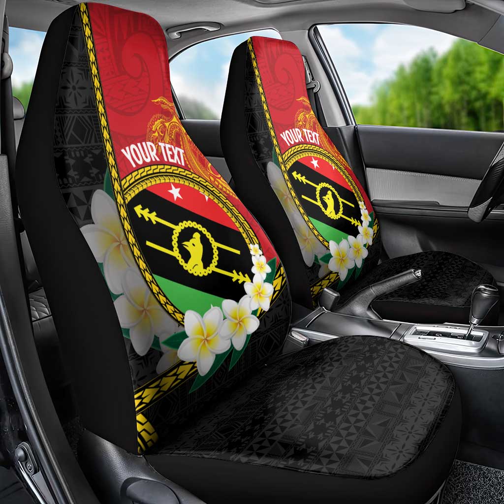 Personalised PNG Sauten Hailans Car Seat Cover Papua New Guinea Plumeria Melanesian Pattern LT14 - Polynesian Pride
