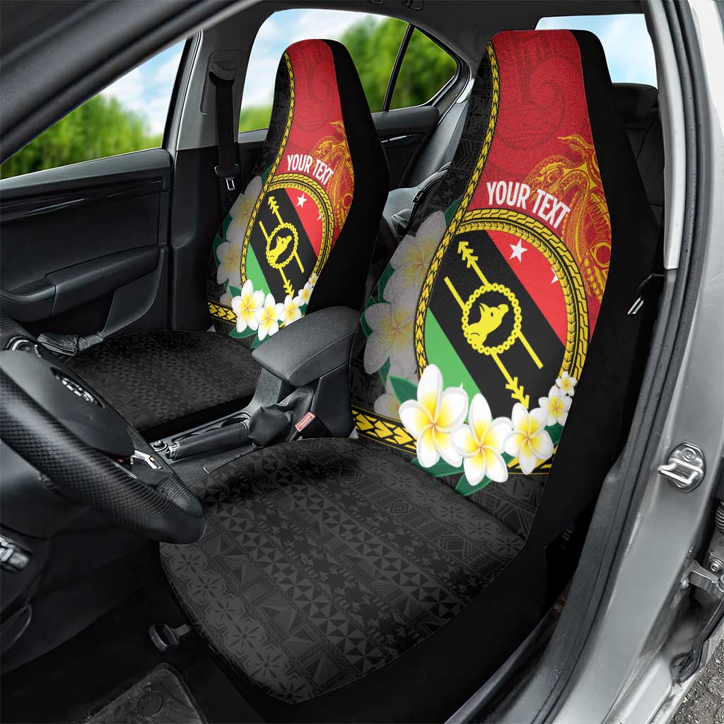 Personalised PNG Sauten Hailans Car Seat Cover Papua New Guinea Plumeria Melanesian Pattern LT14 - Polynesian Pride