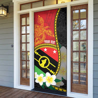 Personalised PNG Sauten Hailans Door Cover Papua New Guinea Plumeria Melanesian Pattern LT14 - Polynesian Pride