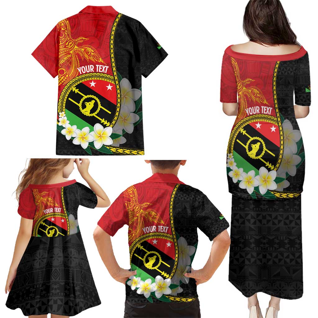 Personalised PNG Sauten Hailans Family Matching Puletasi and Hawaiian Shirt Papua New Guinea Plumeria Melanesian Pattern LT14 - Polynesian Pride