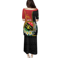 Personalised PNG Sauten Hailans Family Matching Puletasi and Hawaiian Shirt Papua New Guinea Plumeria Melanesian Pattern LT14 - Polynesian Pride