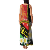 Personalised PNG Sauten Hailans Family Matching Tank Maxi Dress and Hawaiian Shirt Papua New Guinea Plumeria Melanesian Pattern LT14 - Polynesian Pride