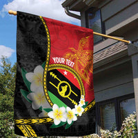 Personalised PNG Sauten Hailans Garden Flag Papua New Guinea Plumeria Melanesian Pattern LT14 - Polynesian Pride