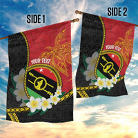 Personalised PNG Sauten Hailans Garden Flag Papua New Guinea Plumeria Melanesian Pattern LT14 - Polynesian Pride