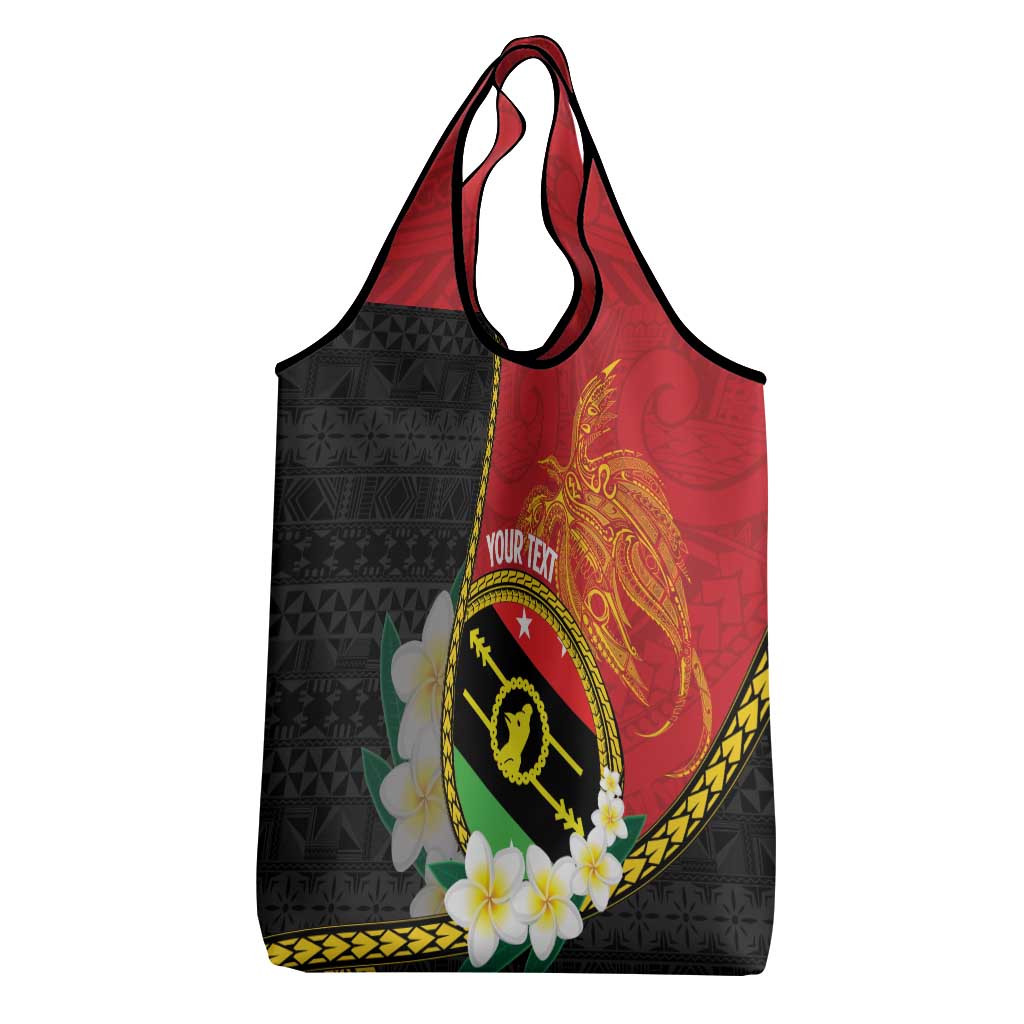 Personalised PNG Sauten Hailans Grocery Bag Papua New Guinea Plumeria Melanesian Pattern LT14 - Polynesian Pride