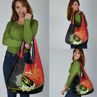 Personalised PNG Sauten Hailans Grocery Bag Papua New Guinea Plumeria Melanesian Pattern LT14 - Polynesian Pride