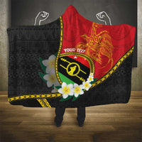 Personalised PNG Sauten Hailans Hooded Blanket Papua New Guinea Plumeria Melanesian Pattern LT14 - Polynesian Pride
