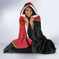 Personalised PNG Sauten Hailans Hooded Blanket Papua New Guinea Plumeria Melanesian Pattern LT14 - Polynesian Pride