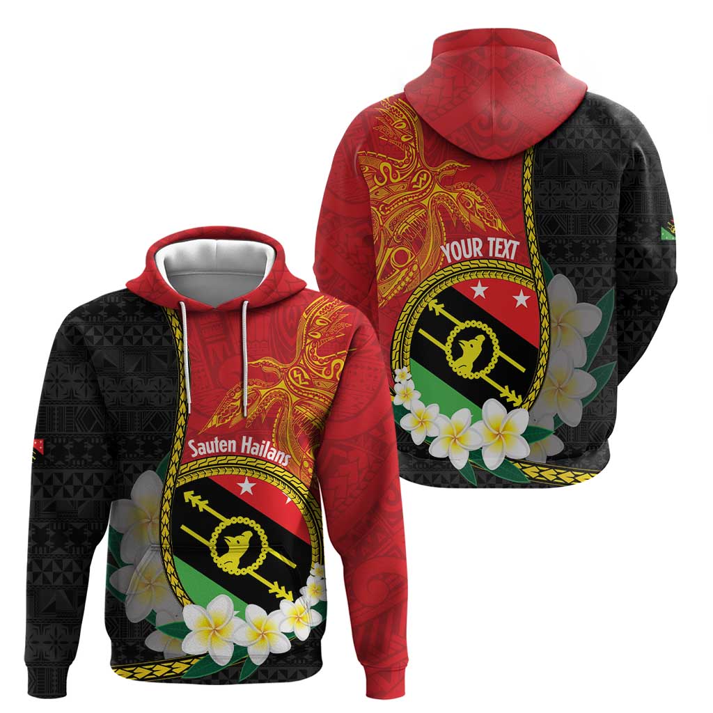 Personalised PNG Sauten Hailans Hoodie Papua New Guinea Plumeria Melanesian Pattern LT14 - Polynesian Pride