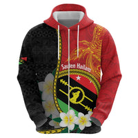 Personalised PNG Sauten Hailans Hoodie Papua New Guinea Plumeria Melanesian Pattern LT14 - Polynesian Pride