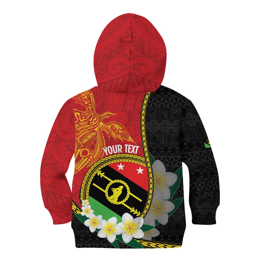 Personalised PNG Sauten Hailans Kid Hoodie Papua New Guinea Plumeria Melanesian Pattern LT14 - Polynesian Pride
