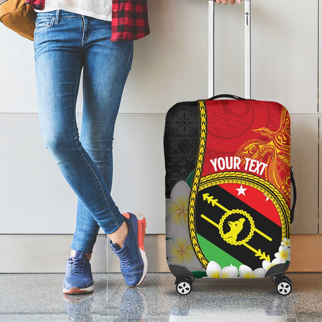 Personalised PNG Sauten Hailans Luggage Cover Papua New Guinea Plumeria Melanesian Pattern LT14 - Polynesian Pride