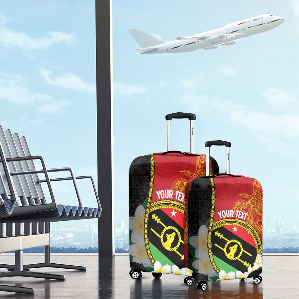 Personalised PNG Sauten Hailans Luggage Cover Papua New Guinea Plumeria Melanesian Pattern LT14 - Polynesian Pride